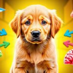 Cachorro brincando com brinquedo interativo para estimular a mente